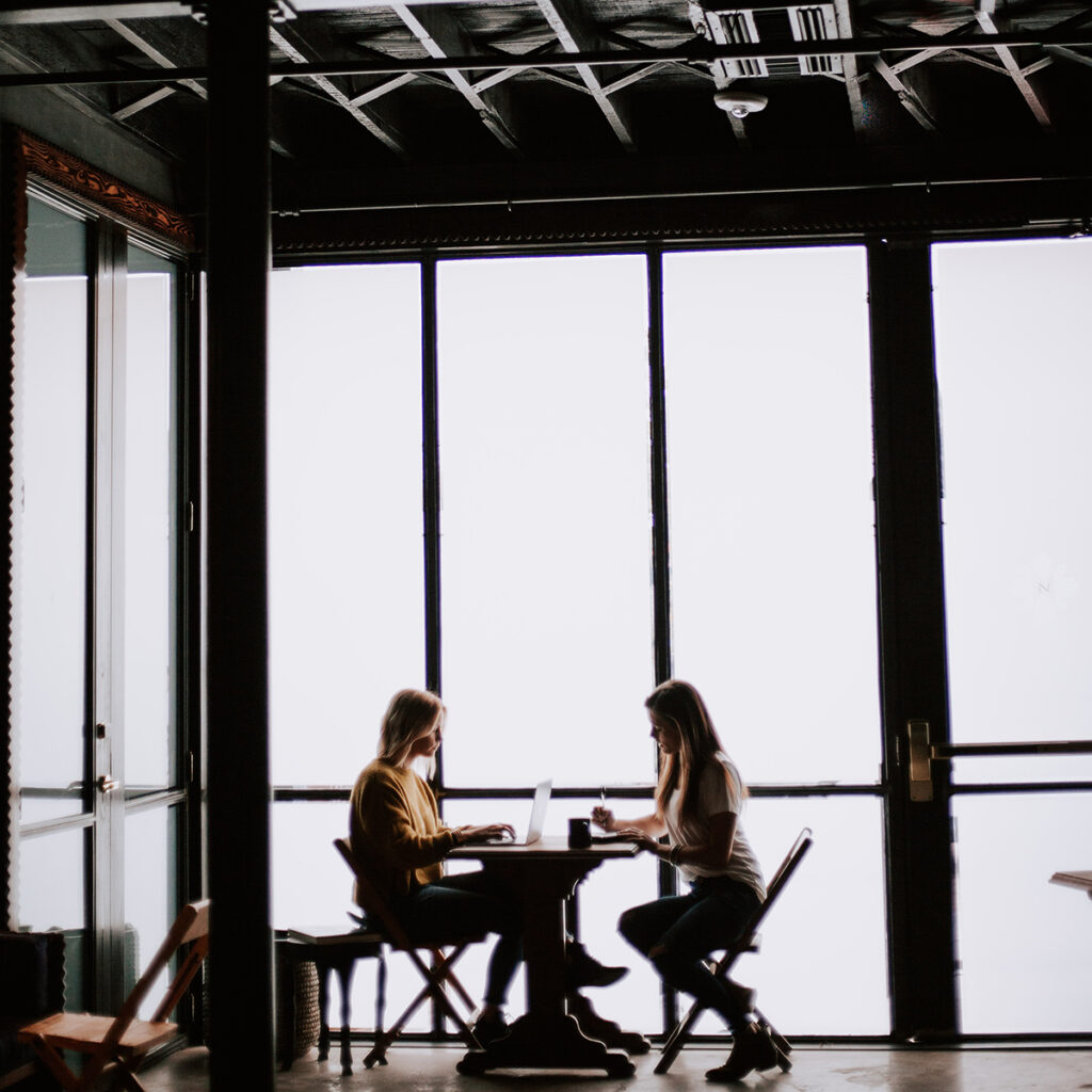 Title professional working at a desk